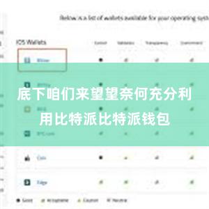 底下咱们来望望奈何充分利用比特派比特派钱包